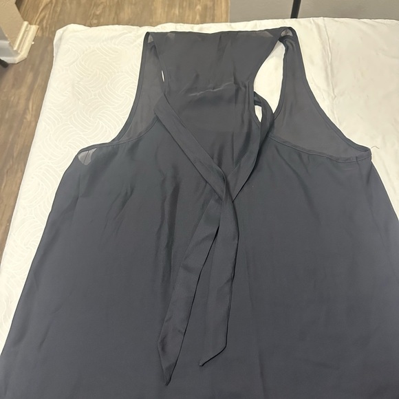 Black Sleeveless Top with Tie Straps - Picture 3 of 5